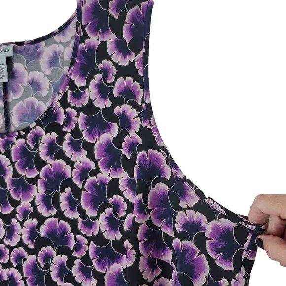 Catherine's Sleeveless Purple Floral Top Size 3xl - Picture 3 of 5